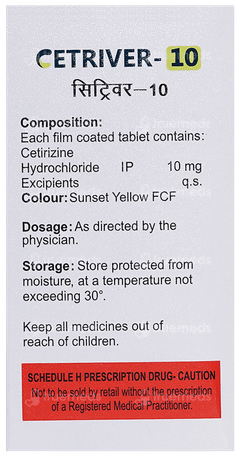 Cetriver 10 Tablet 10 Cetriver 10 Tablet 10